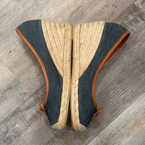 Coach Women's Blue and Brown Wedges - Picture 5 of 11